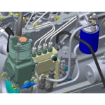 Como instalar o medidor de fluxo de combustível no motor diesel
